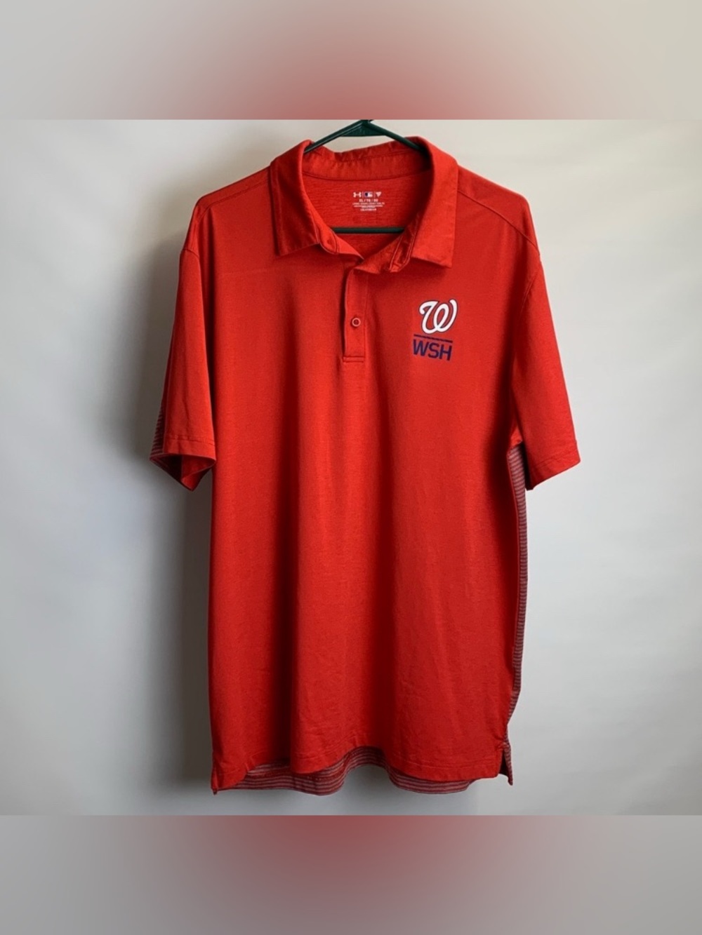 Washington Nationals Under Armour Red Polo Shirt Men’s Size XL